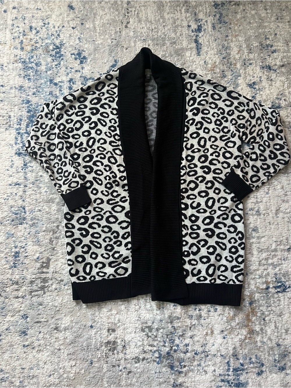 Leopard Open-Front Cardigan